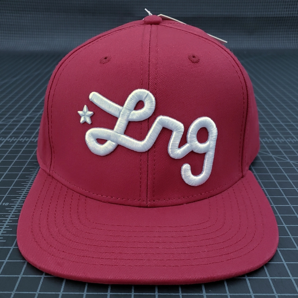 LRG SCRIPT SNAPBACK HAT - BURGUNDY